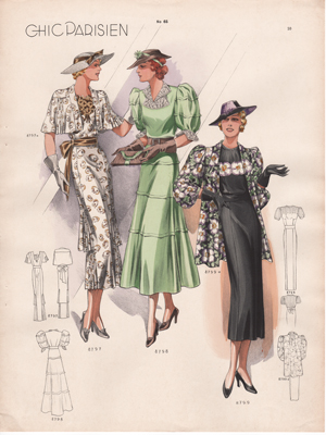 art deco fashion illustrations Paris 1936